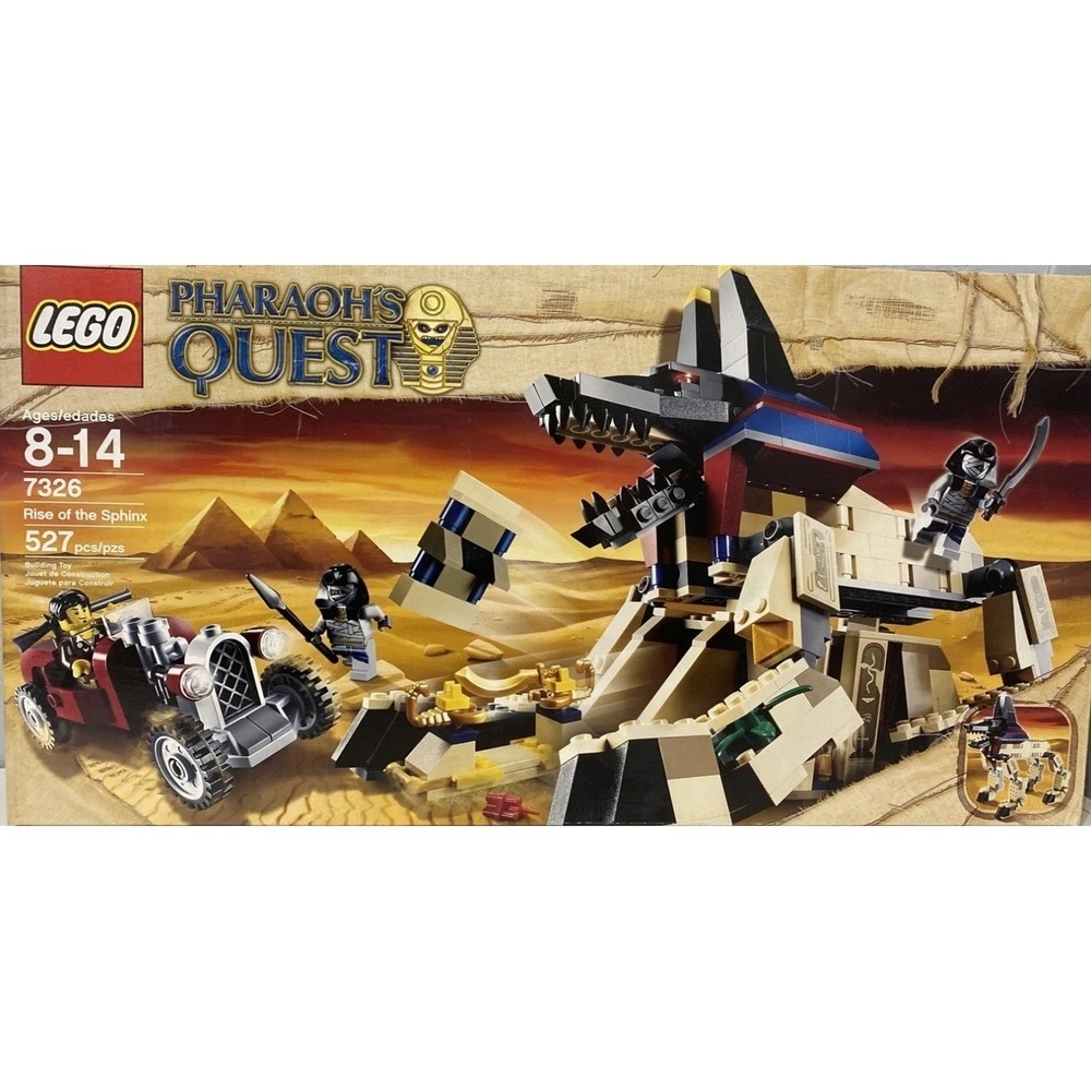 New NIB  LEGO 7326 Pharoah's Quest Rise of the Sphinx set minor edgewear HTF‎